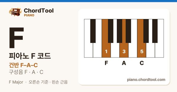 피아노 F코드 건반 위치